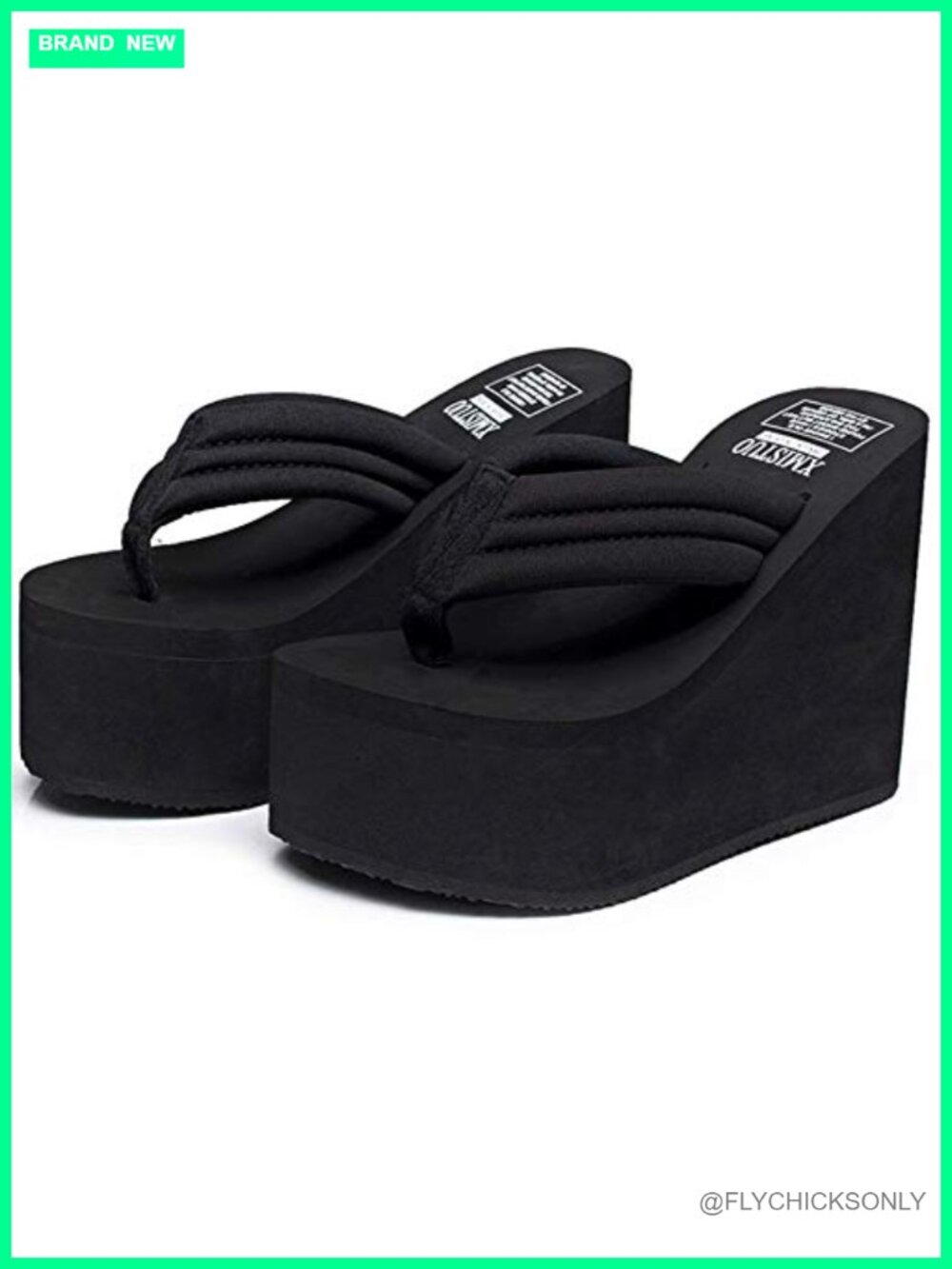 Women's Platform Wedge Flip Flops Arch Support Slip On Thong Sandals